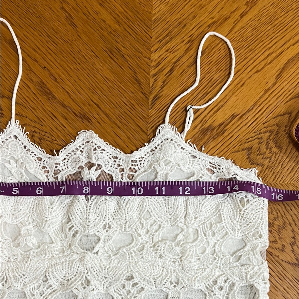Athena Cream Lace Crop Top Camisole - Picture 5 of 6